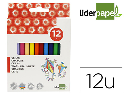 CRAYON CIRE LIDERPAPEL 115MM RSISTANT NON SALISSANT EFFAABLE TUI CARTON 12 UNITS