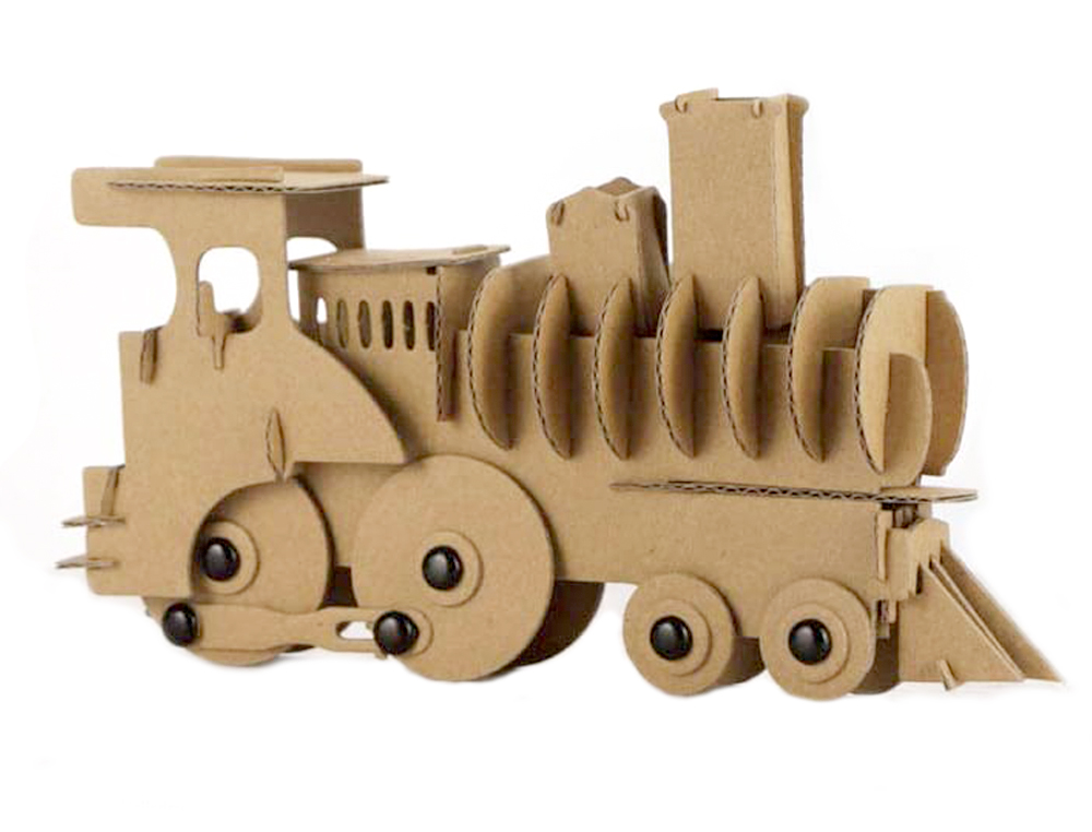 MAQUETTE TRAIN GRAINE CREATIVE CARTON A ASSEMBLER   DECORER PERSONNALISER         190X110X40MM