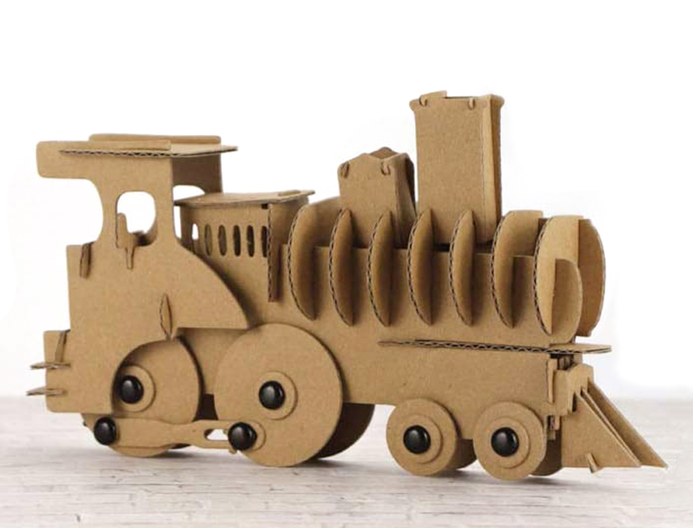MAQUETTE TRAIN GRAINE CREATIVE CARTON A ASSEMBLER   DECORER PERSONNALISER         190X110X40MM