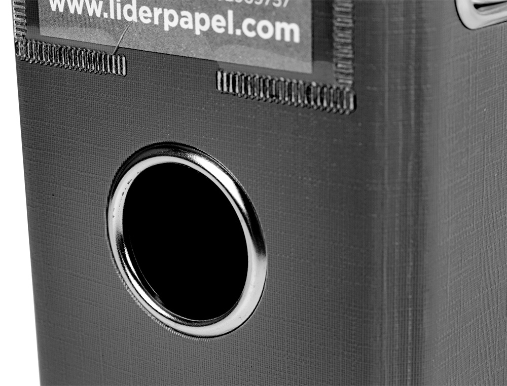 CLASSEUR LEVIER LIDERPAPEL A4 DOCUMENTA CARTON REMBORDÉ 1,9MM DOS 75MM RADO MÉTALLIQUE COLORIS NOIR