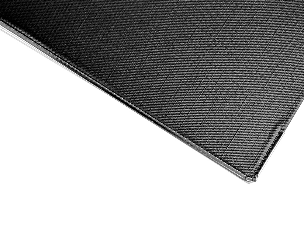 CLASSEUR LEVIER LIDERPAPEL A4 DOCUMENTA CARTON REMBORDÉ 1,9MM DOS 75MM RADO MÉTALLIQUE COLORIS NOIR