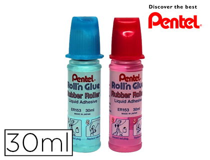 COLLE PENTEL ER153 INODORE FLACON 30ML COLORIS ASSORTIS BLEU ET ROSE PRSENTOIR DE 24 UNITS