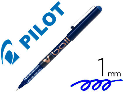 ROLLER PILOT VBALL 1.0 CRITURE 0.7MM ENCRE LIQUIDE NIVEAU VISIBLE POINTE CONIQUE 1MM CLIP MTAL COLORIS BLEU