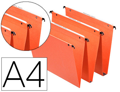 DOSSIER SUSPENDU ESSELTE DUAL KRAFT ORANGE 220G A4 TIROIR ENTRAXE 330MM H245MM FOND V VOLET D'AGRAFAGE BOTE 25 UNITS