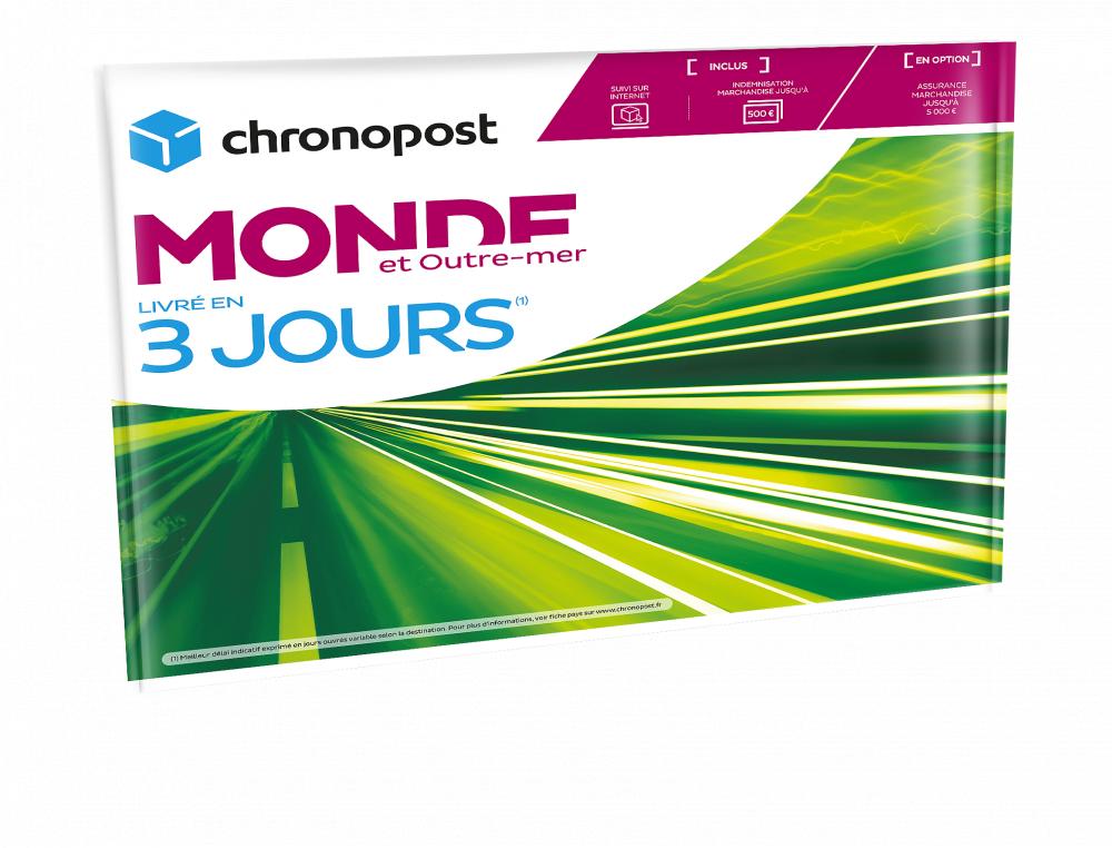 ENVELOPPE CHRONOPOST MONDE 270X335MM CAPACITE 1KG