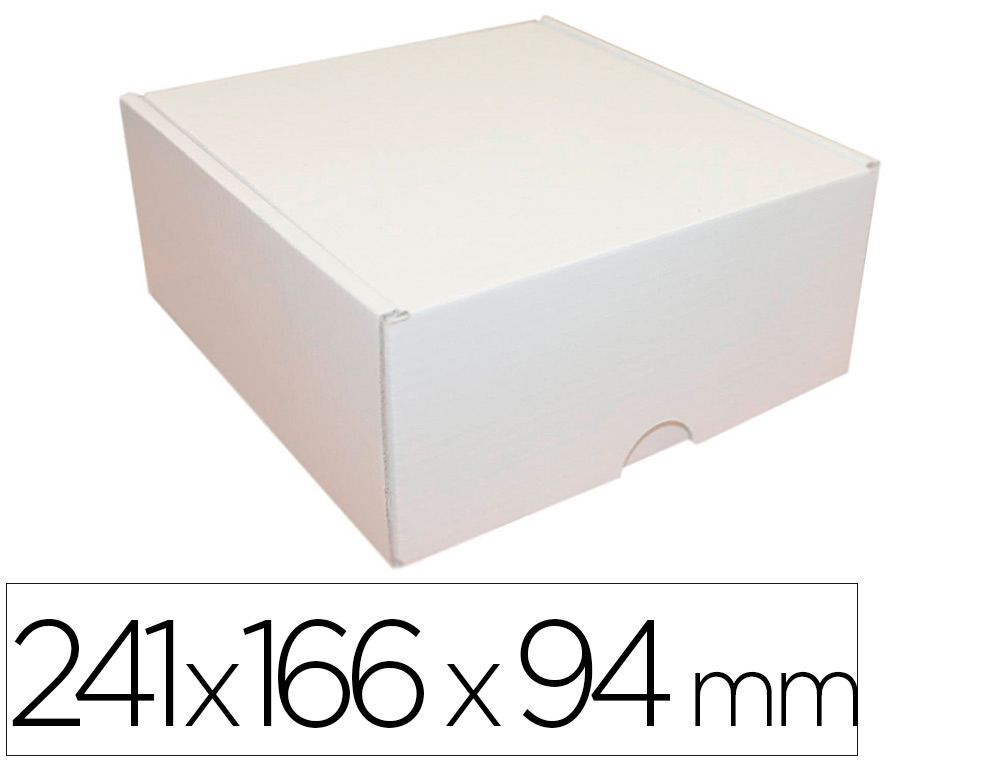 BOITE EXPEDITION CADEAU KRAFT BLANC INTERIEUR ET EXTERIEUR  241X166X94MM LOT DE 2 BOITES