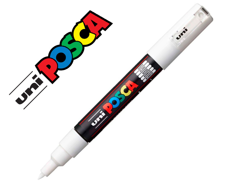 MARQUEUR POSCA POINTE CONIQUE EXTRA FINE COLORIS BLANC