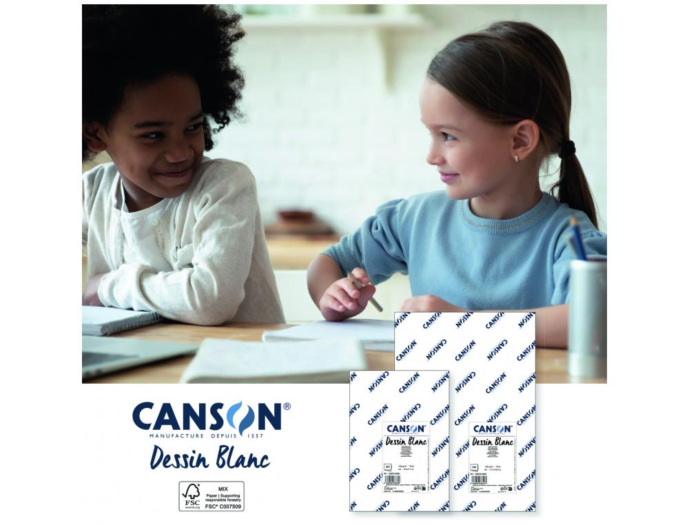 RAMETTE PAPIER DESSIN CANSON A GRAIN 21X29 CM 120G 250     FEUILLES