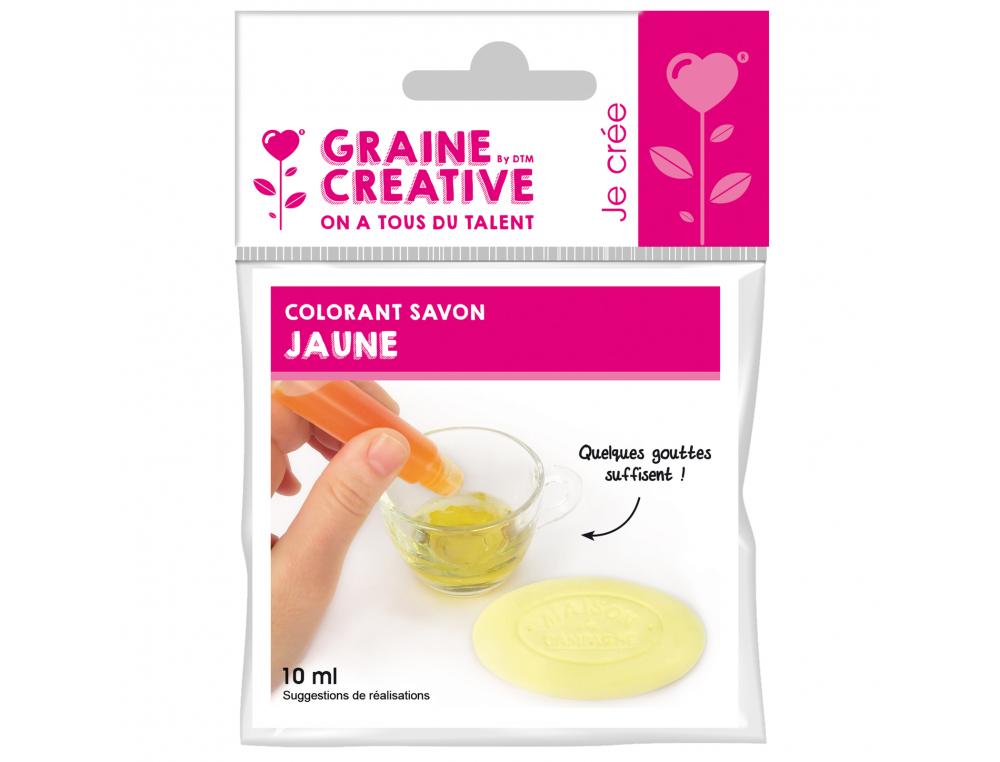 COLORANT CONCENTRE GRAINE CREATIVE DOSE POUR 500G DE    SAVON COLORIS JAUNE
