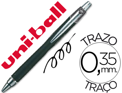 STYLO-BILLE UNIBALL JETSTREAM RT CRITURE MOYENNE 0.8MM ENCRE GEL RTRACTABLE GRIP ANTIGLISSE AGRAFE MTAL COLORIS NOIR