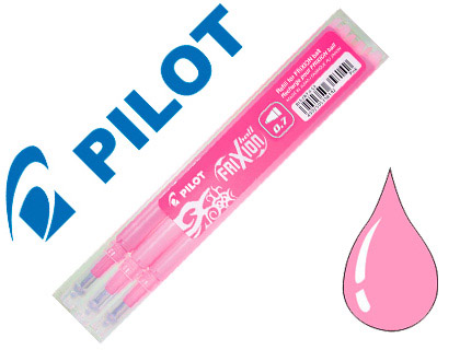 RECHARGE ROLLER PILOT FRIXION BALL CRITURE MOYENNE 0.5MM ENCRE EFFAABLE COLORIS ROSE SET DE 3 UNITS