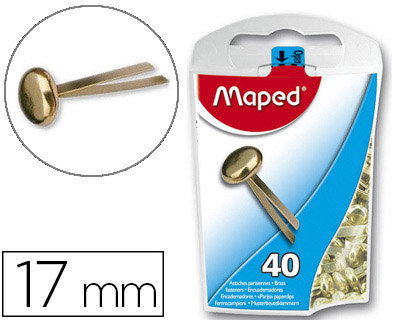 ATTACHE PARISIENNE MAPED ACIER LAITONN 17MM BOTE DISTRIBUTRICE 40 UNITS