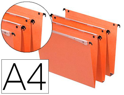 DOSSIER SUSPENDU ESSELTE DUAL KRAFT ORANGE 220G A4 TIROIR ENTRAXE 330MM H245MM FOND 15MM VOLET D'AGRAFAGE BOTE 25UNITS