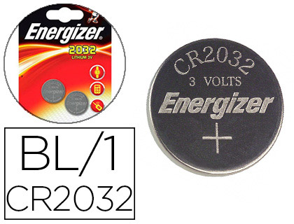 PILE ENERGIZER MINIATURE APPAREILS LECTRONIQUES I.C.E. CR2032 3V BLISTER 2 UNITS