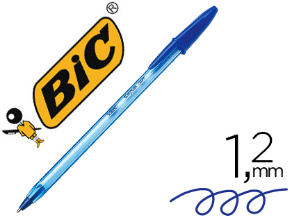 STYLO-BILLE BIC CRISTAL SOFT CRITURE LARGE 0.8MM ENCRE CLASSIQUE BILLE INDFORMABLE CAPUCHON COULEUR ENCRE BLEU