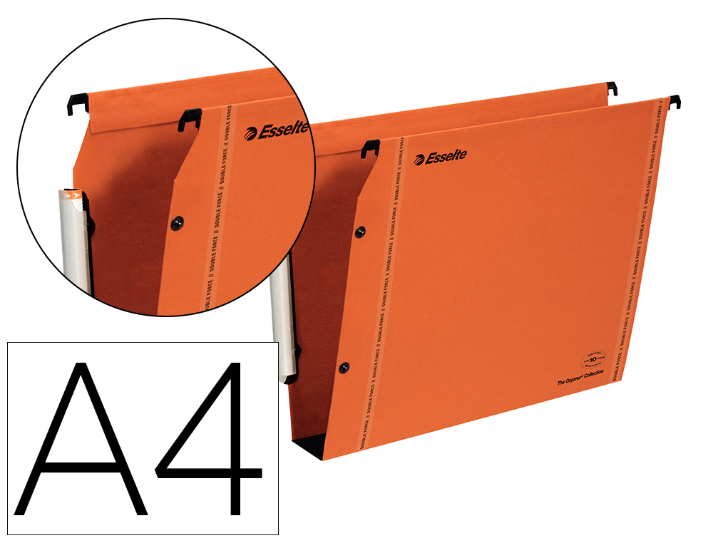 DOSSIER SUSPENDU ESSELTE DUAL KRAFT LMG 240G ARMOIRE ENTRAXE 330MM H275MM FOND 50 COLORIS ORANGE BOTE 25 UNITS