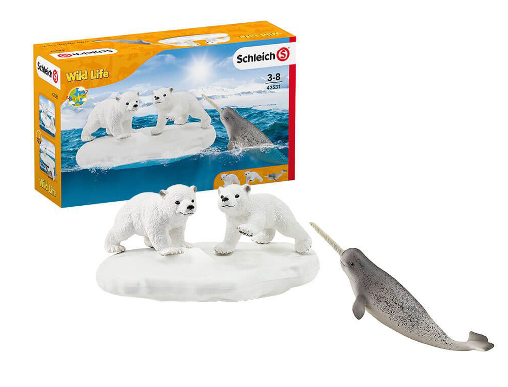 BOITE DE JEUX SCHLEICH WILF LIFE FIGURINES ANIMAUX        POLAIRES