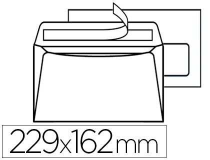 ENVELOPPE BLANCHE LA COURONNE C5 162X229MM 90G FENTRE 45X100MM COMPATIBLE NUMRIQUE BANDE ADHSIVE FOND BLEU 200 UNITS