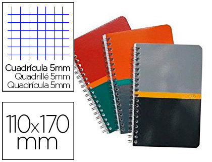 CARNET CONQURANT SEPT RELIURE INTGRALE 11X17CM 180 PAGES 70G 5X5MM