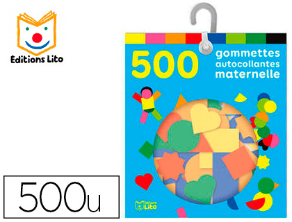 GOMMETTE EDITIONS LITO AUTOCOLLANTE MOTIFS           GEOMETRIQUES SACHET 500       UNITES