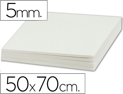 CARTON ENTRECOLLE LIDERPAPEL 50X70CM EPAISSEUR 5MM         UNICOLORE BLANC